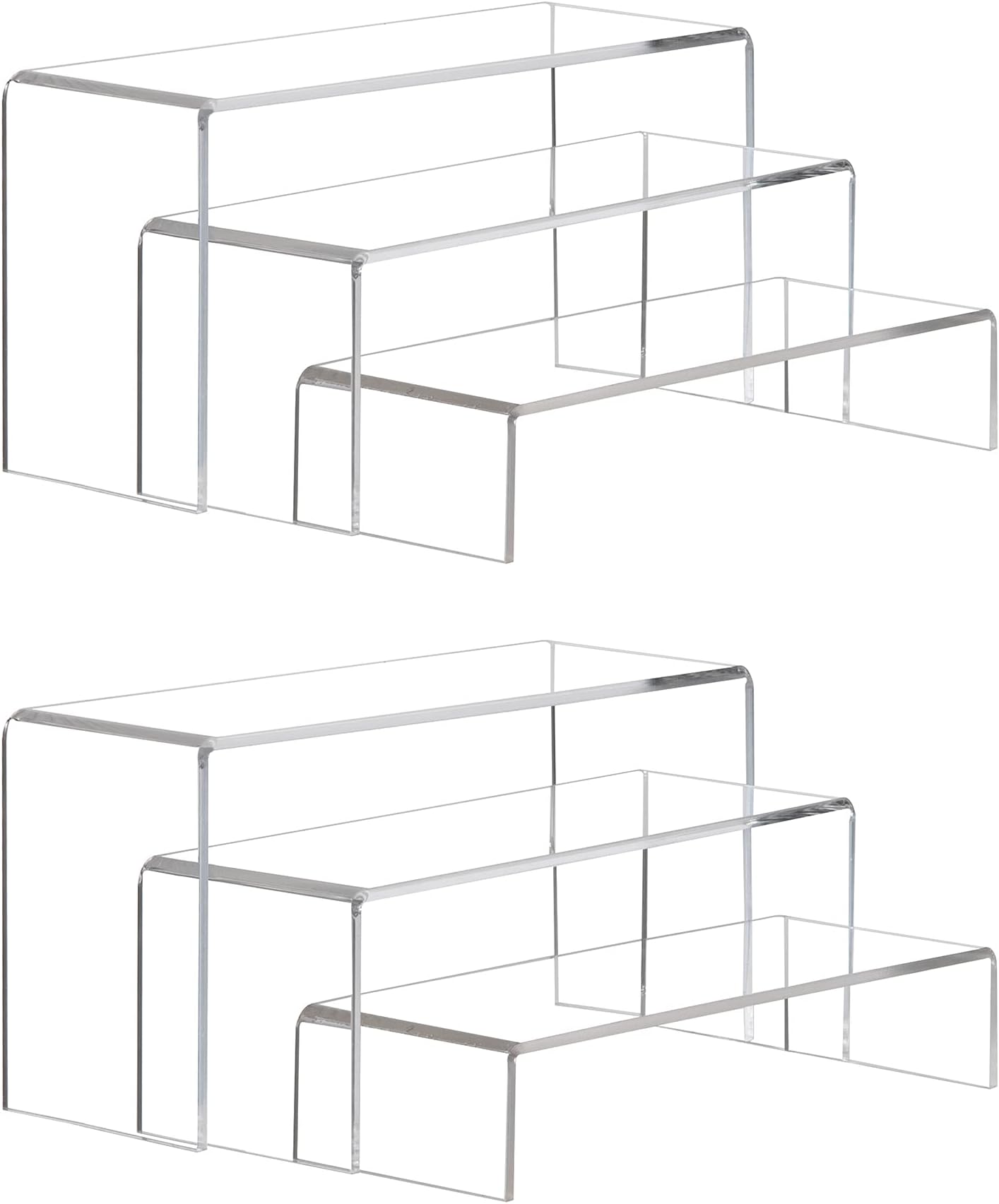 ihomecooker 6 Pc Black Metal Display Risers Showcase for Shoe Risers