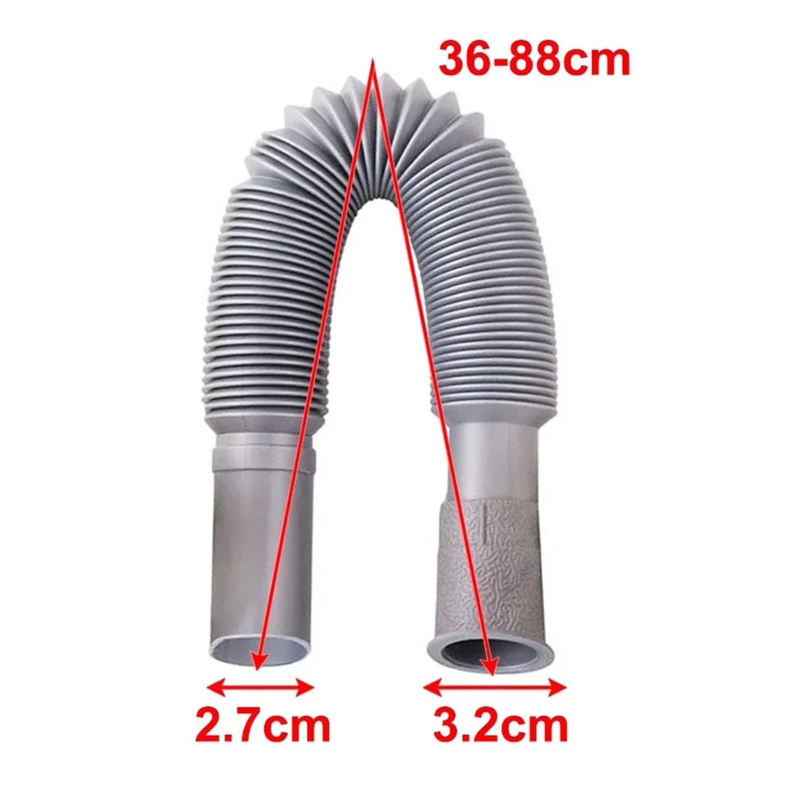 2 stücke Küche Waschbecken Verlängerung Kunststoff Ablauf Schlauch Flexible Rohr for Bad Ersatz