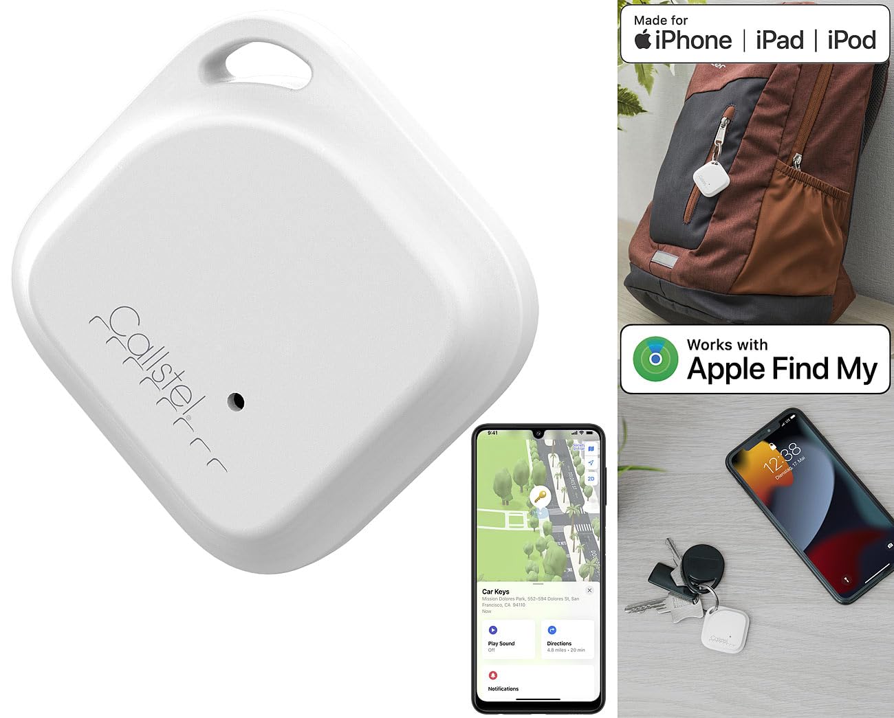 2 traceurs bluetooth localiseurs dobjet compatibles AirTag [Callstel]