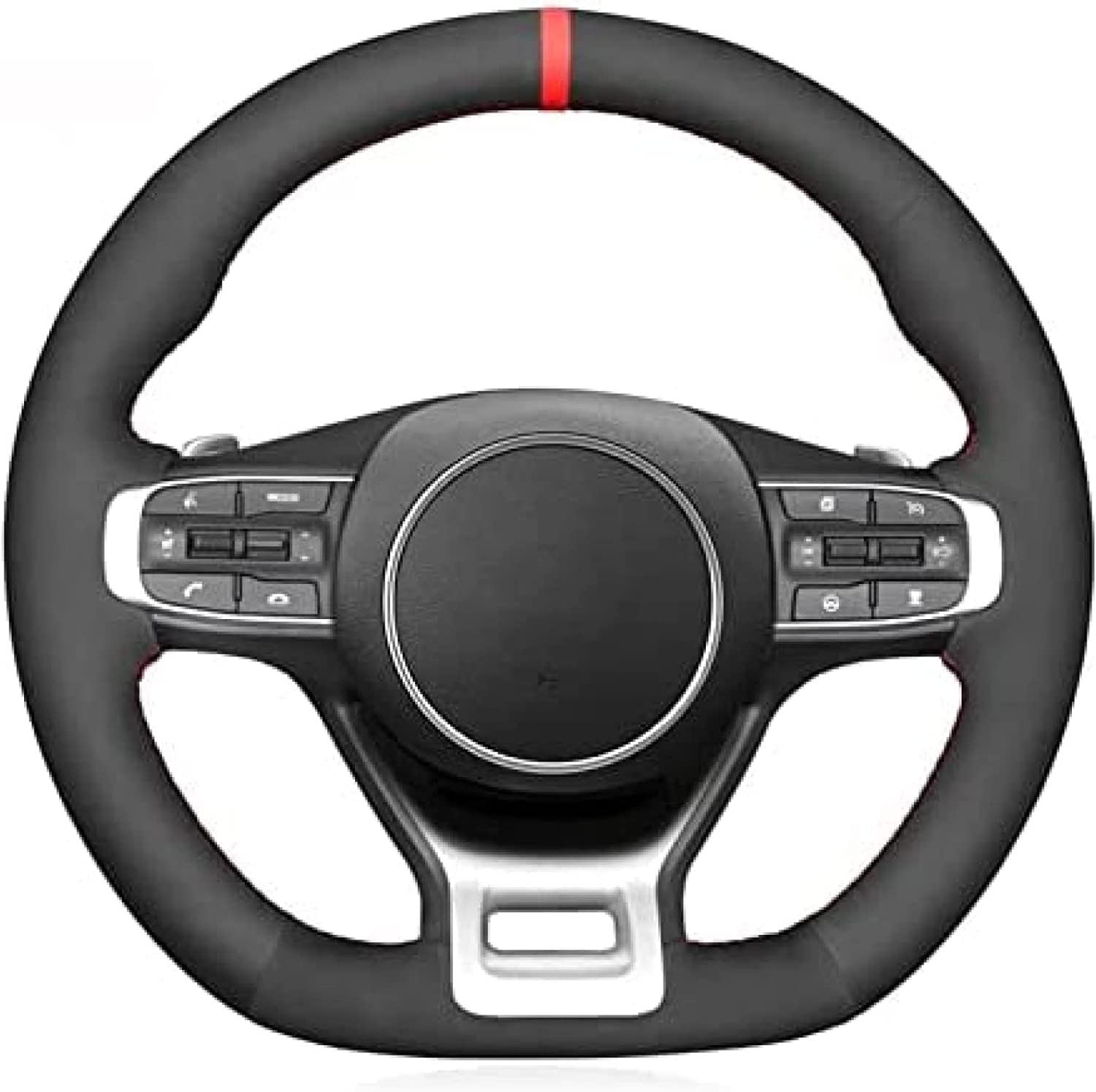 abrupt Pokrowiec na kierownicę samochodu do Kia Optima 2020-2022 K5 GT-Line Limousine 2020-2022, pokrowiec na kierownicę samochodu, oddychający, odporny na zużycie, pokrowce na kierownicę akcesoria do wnętrza samochodu