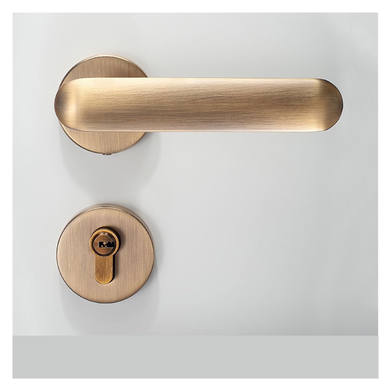 Serrure de chambre en alliage de zinc avec clé pour porte intérieure