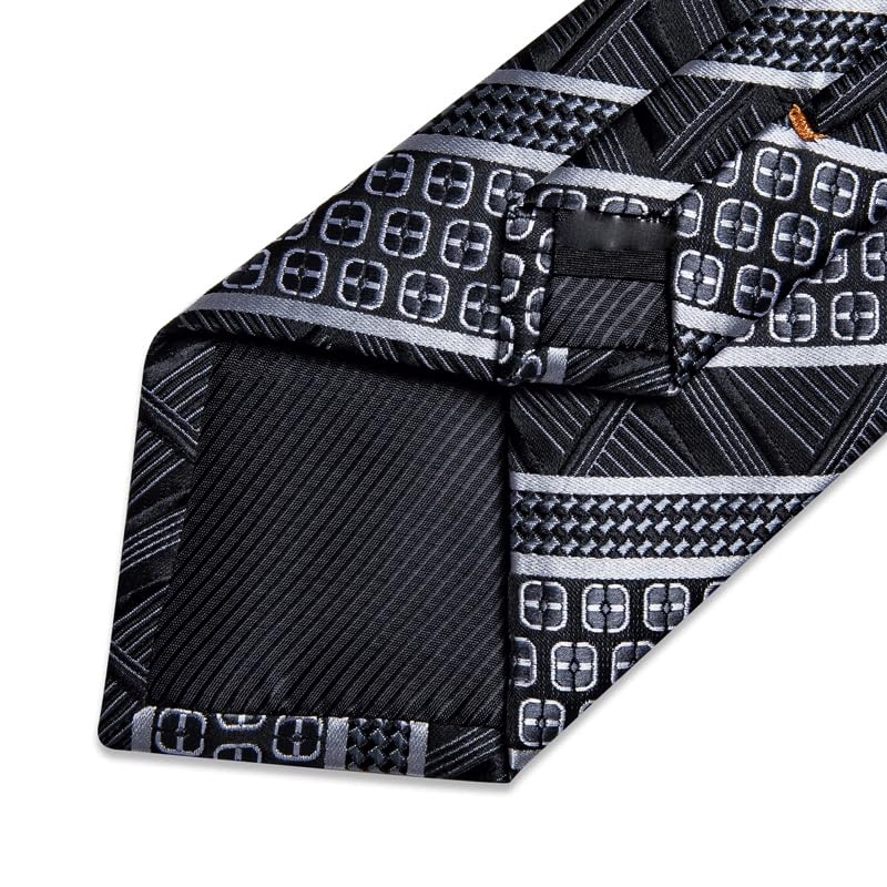 Set de corbatas clásicas con rayas y flores para hombres miniatura 4