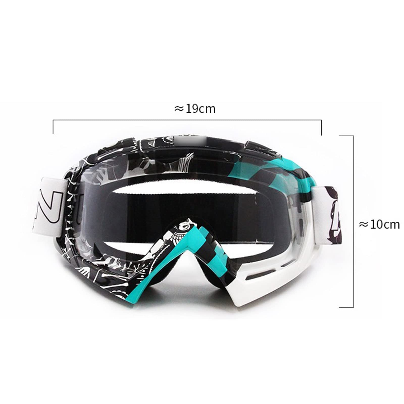 DieffematicHXJ Masque Ski Casque Hors Route Lunettes de Protection Goggles de Moto Goggles de Ski Lunettes de Ski Vents Hors Route Goggles Downhill Goggles (Color : Blue)