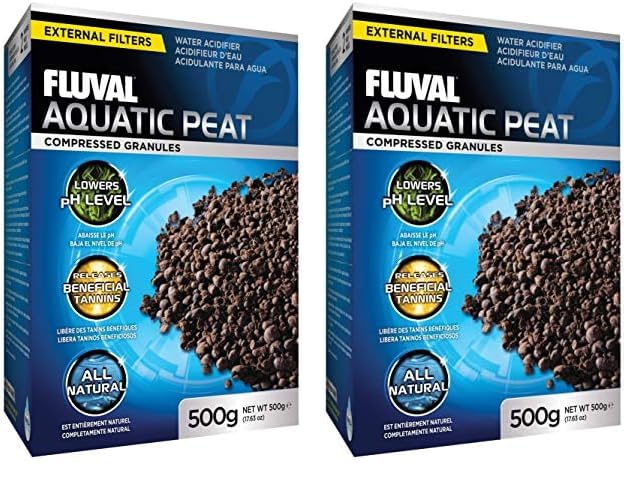 Fluval Torfgranulat, Filtereinsatz für EIN Starkes Wachstum von Wasserpflanzen in Süßwasseraquarien, 500g (Packung mit 2)