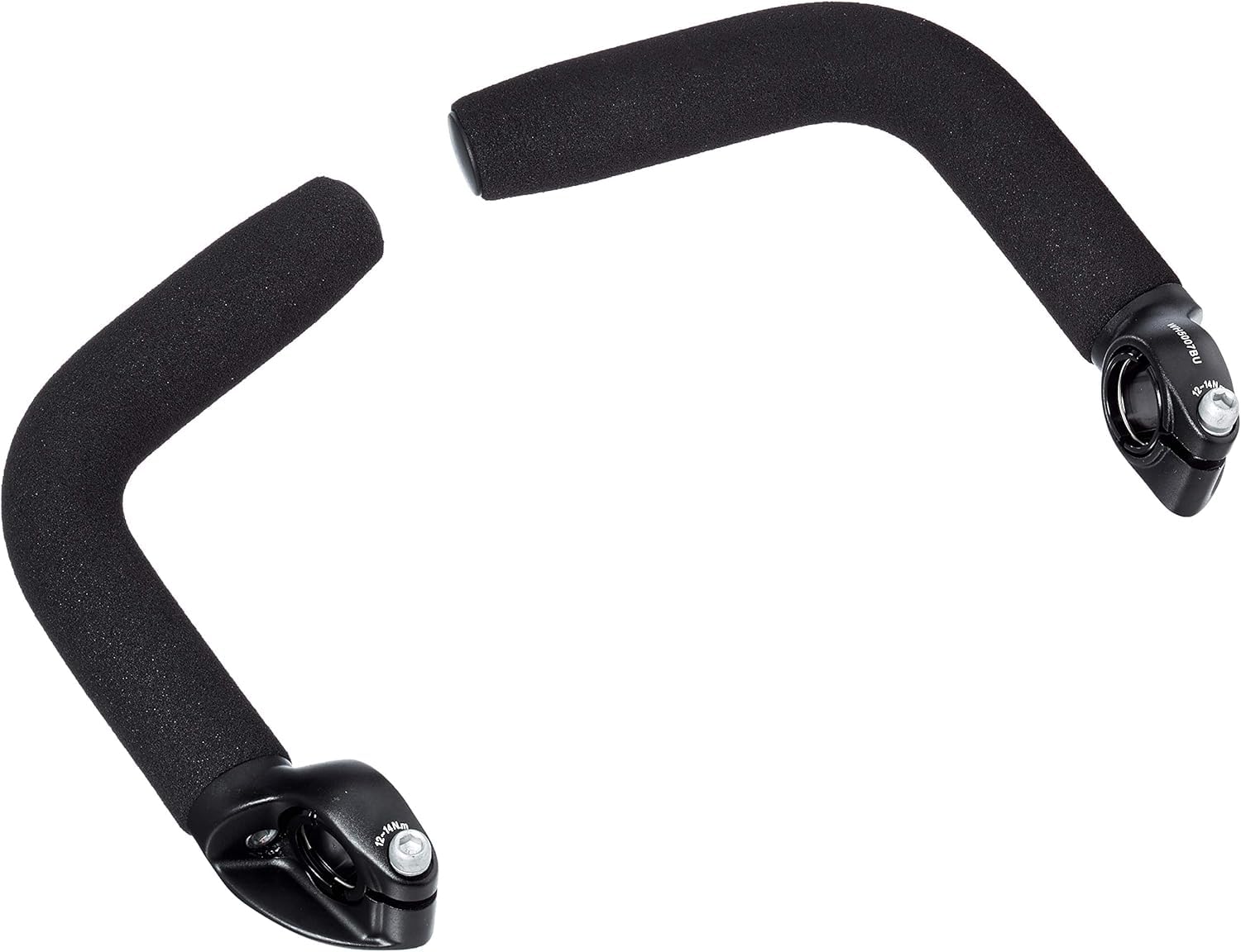 ergotec 50011001 Evo-Touring Embouts de cintre Aluminium AL6061-T6 avec grip soft Noir L