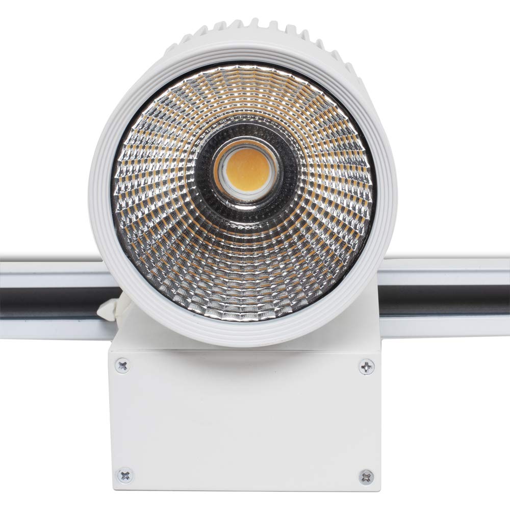Foco de Carril LED 30W 2538Lm CRI90 2700ºK Trifásico UGR17 50.000H [JW-TR30W-WHITE-WW] | Greenice