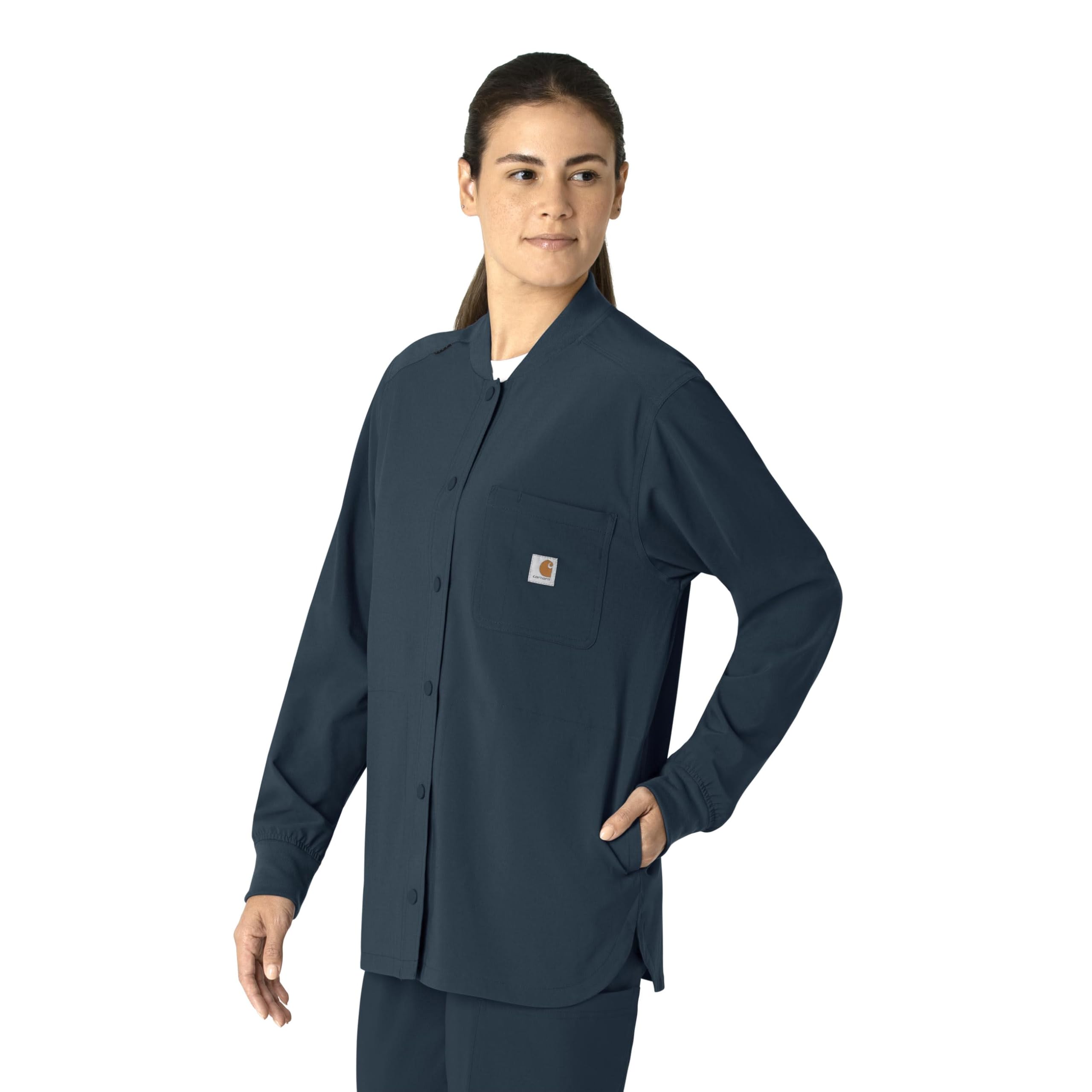Carhartt Force Cross-Flex Women's Shirt Jacket - Navy, S