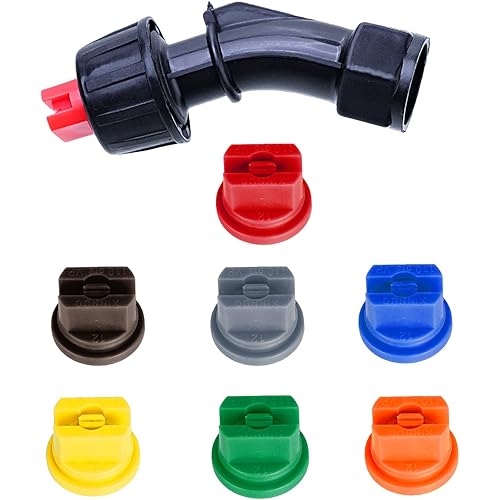 110°Flat Fan Spray Nozzles, 7PCS 0.1–0.6mm Sprayer Nozzle Tips, for the Replacement Boom Pump Sprayer Knapsack, Garden & Agricultural Tank Spraying Equipment