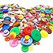 1000-1200 Pcs Round Resin Craft Buttons,Assorted Sizes Resin Buttons for Crafts,Mixed Color Buttons for Crafts Sewing DIY Children's Manual Button Painting,2 Holes and 4 Holes