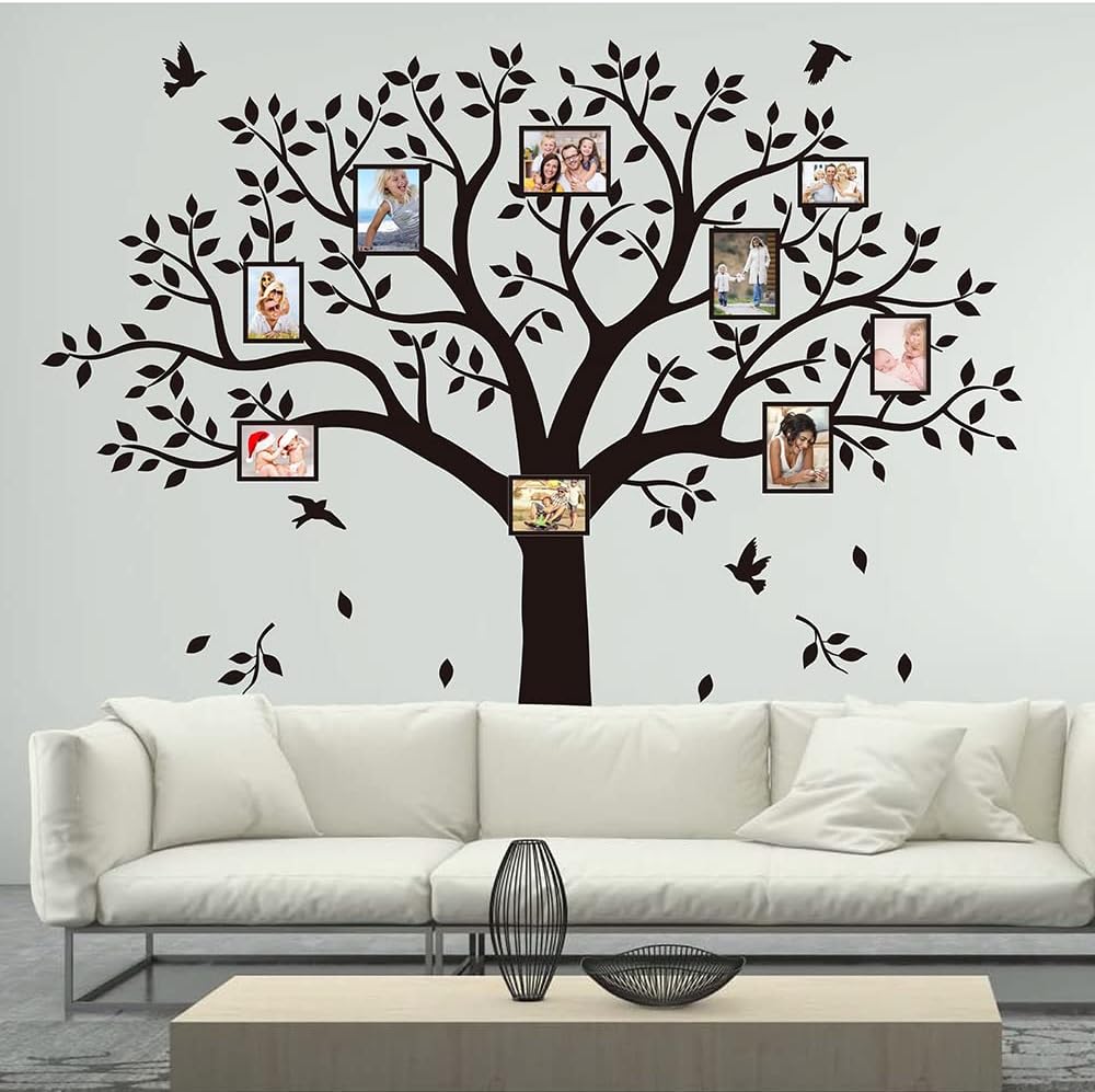 YOYOJOY Family Photo Frame Tree Wall Decals Family Photo Tree Wall Decal Living Room