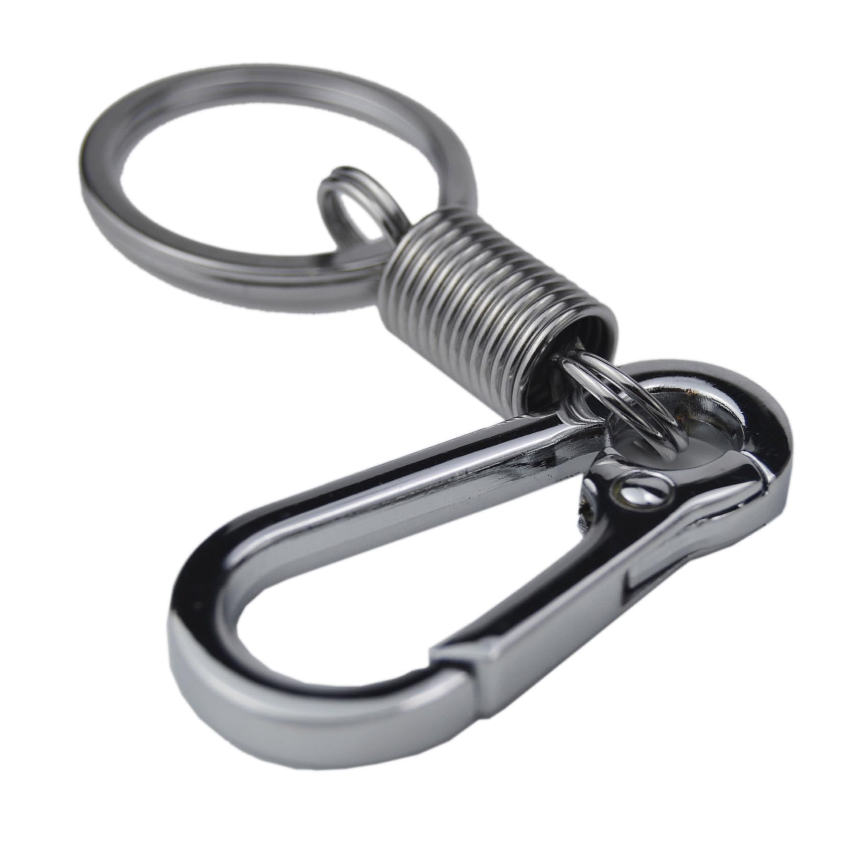 Zorratin Metal Retro Simple Strong Carabiner Shape Car Remote Keychain Ring Key Clip Hook Spring