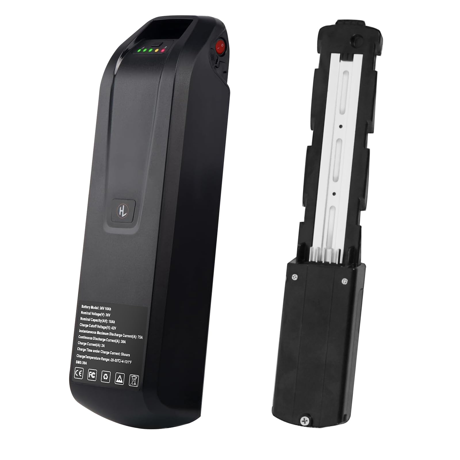 36V 48V 52V Ebike Battery 10AH 15AH 20AH with Fast Charger, USB Output and Led Indicator Light, 250W 500W 750W 1000W 1200W 1500W Electric Bikes, Tricycle, Mountain Bike Motor (36V 10.4AH)