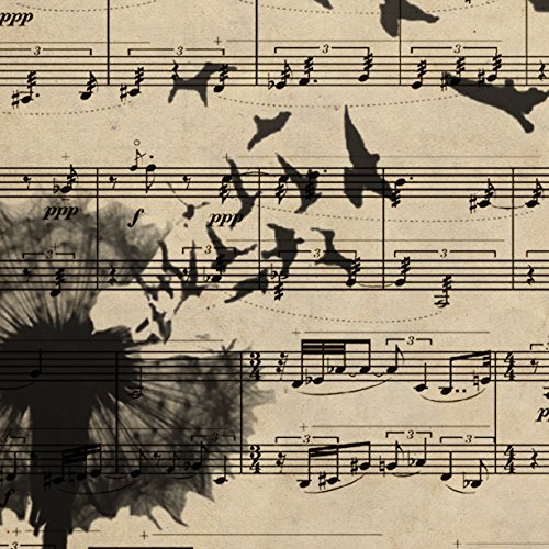 FILM FOR FRAMING Tree Heart on Music Decorative Films for Wall, Dandelion, 40L x 30W cm - Image 2