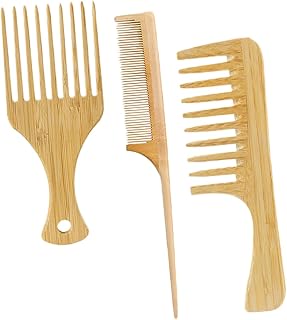 FRCOLOR 1 Conjunto De Pentes De Cabelo Para Homens Ternos Masculinos Pentes De Dente Largo Pentes De Bambu Pentes Masculinos Pentes Masculinos Pentes Masculinos Pentes Masculinos