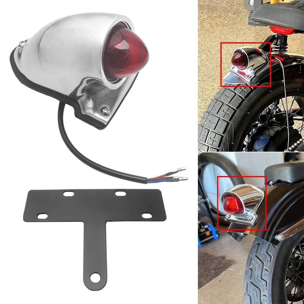 Pasuje do motocykli Harley Bobber Chooper Zastosowanie Światło tylne Chrome 1 szt. Część światło hamowania