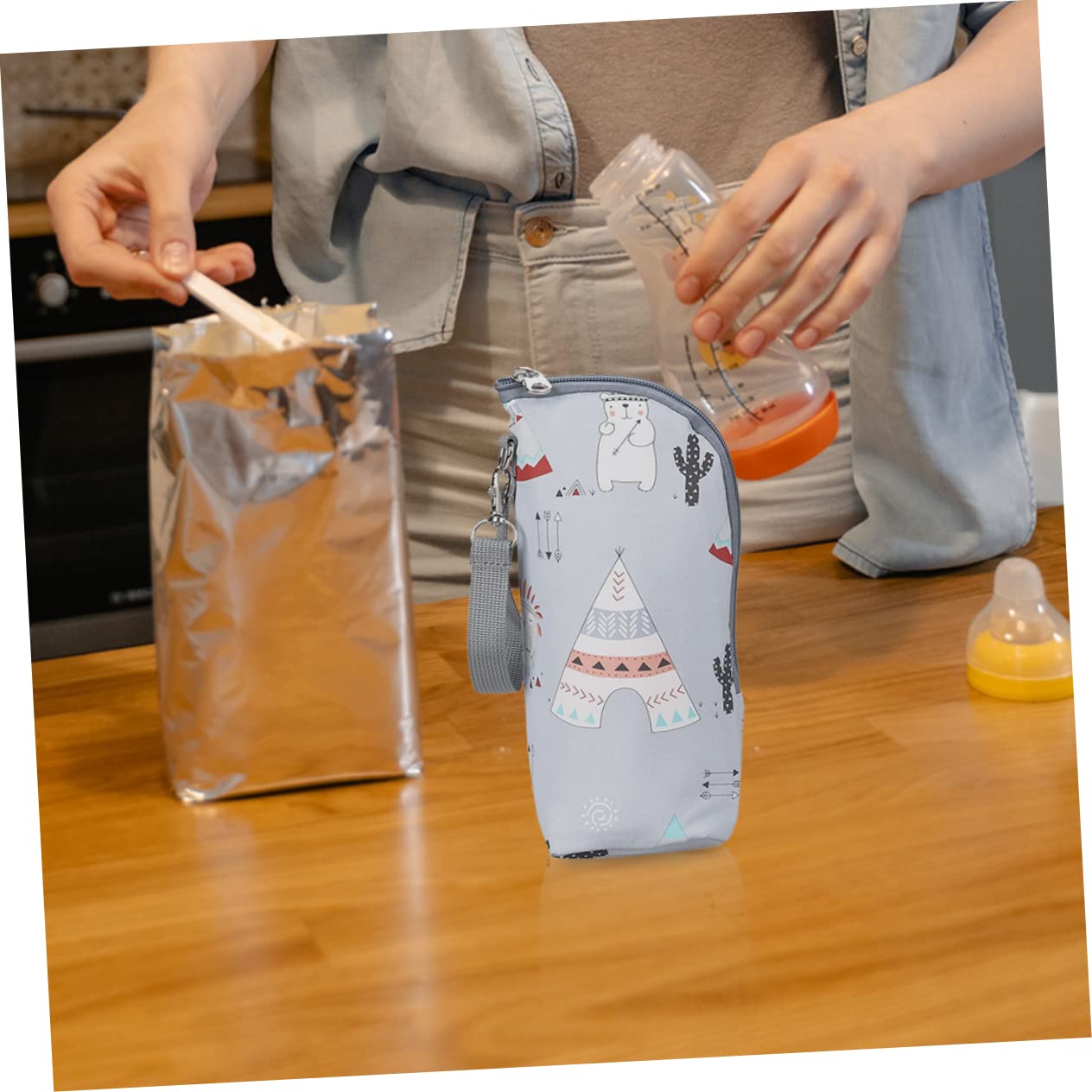 VICASKY 5piezas Bolsa Térmica para Biberones Aislante Pouch Portátil para Almacenamiento De Leche Infantil Compatible La Mayoría De Botellas De Alimentación