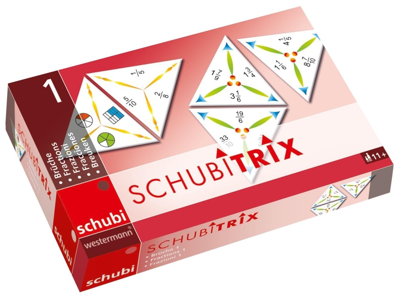 SCHUBITRIX Dreiecks-Domino Lernspiel Brüche 1