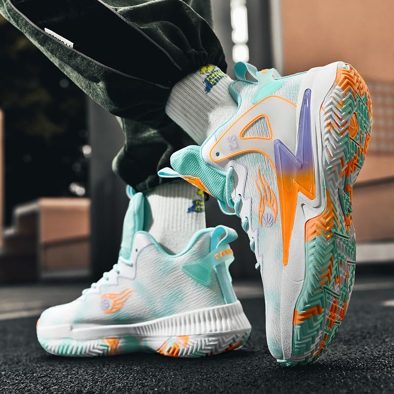 Image of Basketball Shoes for Womens and Mens, Breathable Non Slip Outdoor Casual Unisex-Adult Fashion Sneakers