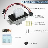 Vista 6 de Kit de resistencias de motor de ventilador HVAC compatible con Chevy 2003, 2004, 2005, 2006, 2007, Chevy, GMC Silverado, Tahoe, Suburban, Avalanche