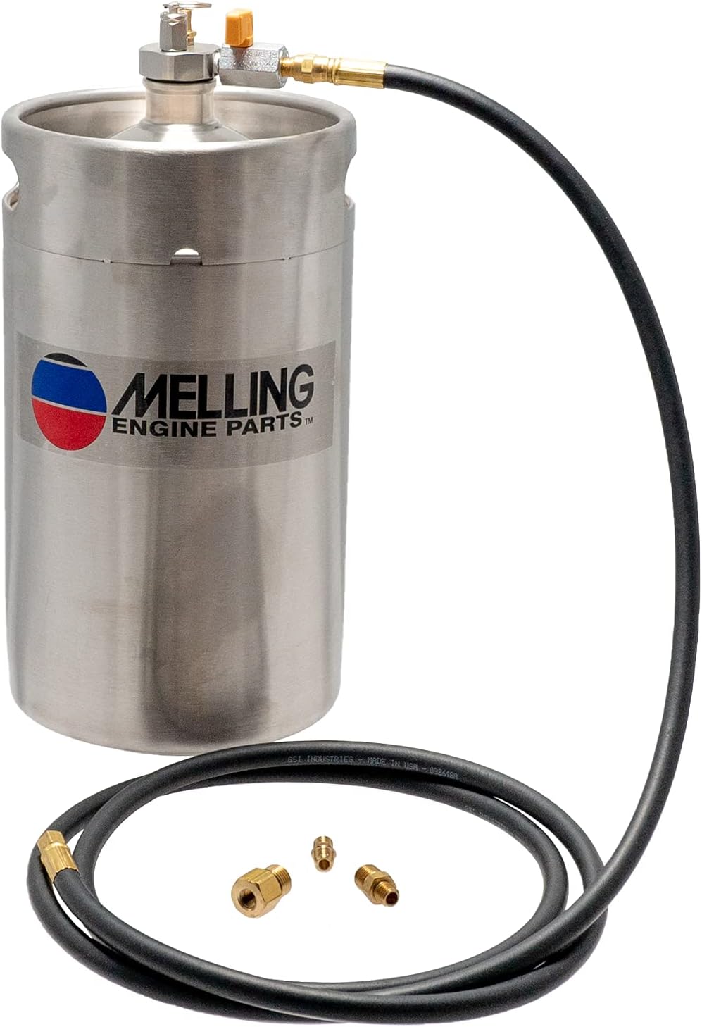 Melling Engine Oil Priming Tank, Hose/Fittings, Stainless, Natural, Kit