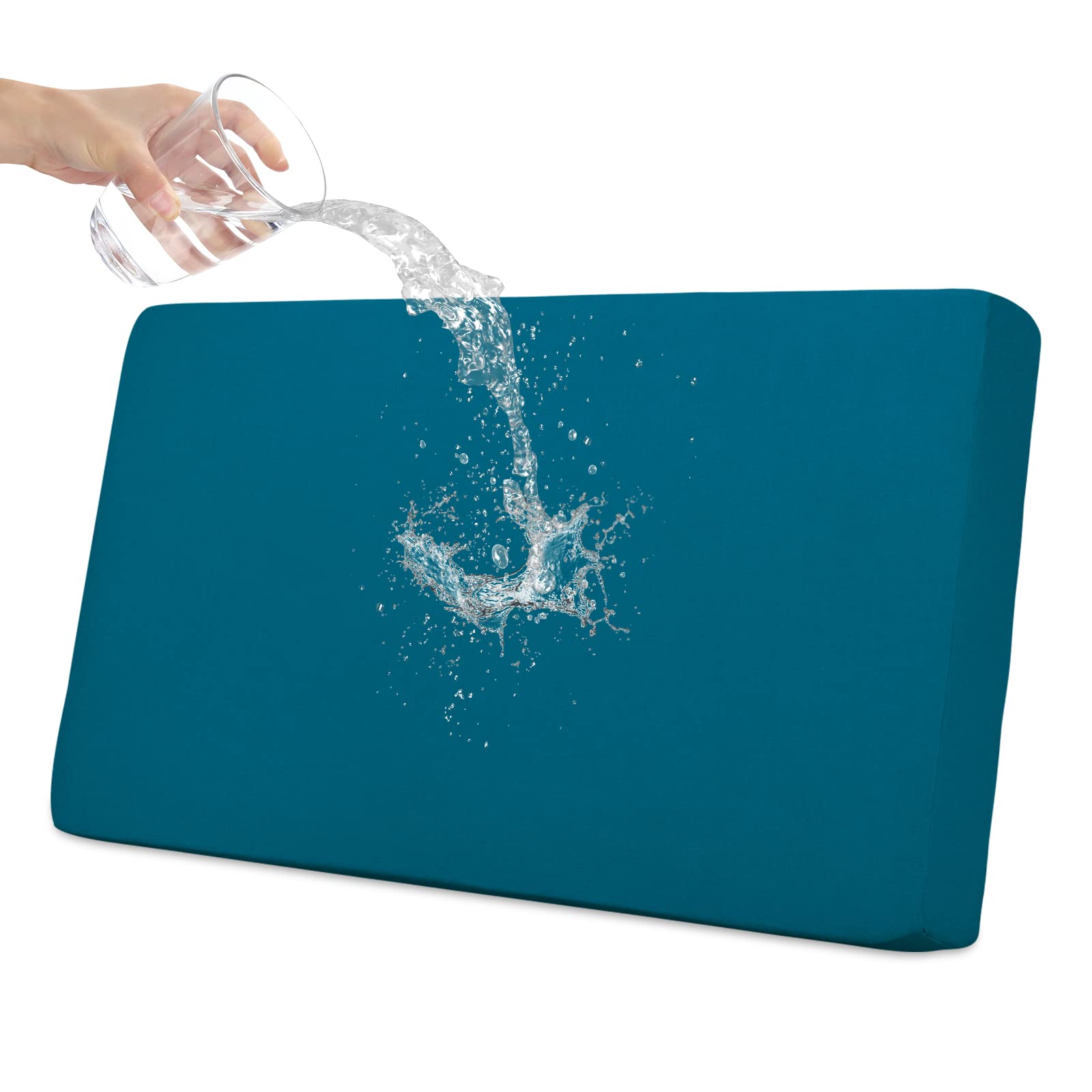 Easy-Going 100% Waterproof Loveseat Sofa Seat Cushion Slipcovers Couch Cushion Cover Stretch Furniture Protector for Kids, Pets (Loveseat Cushion,