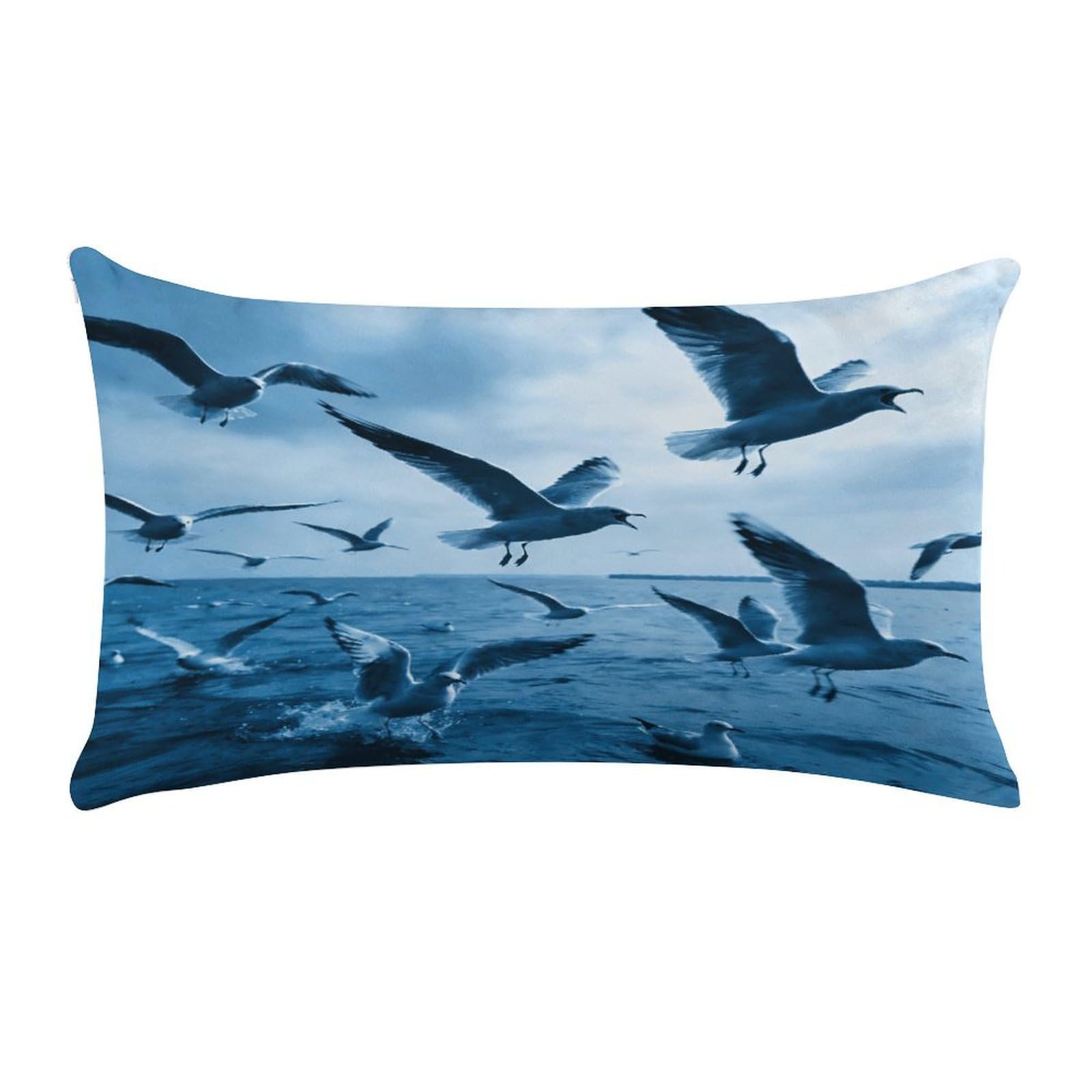 Fodpand Style Flocks Of Seagulls Follow The Wind. Pillow Cases Set Of 1 Extra Soft Pillow Protectors With Hidden Zipper Perfect For Hotels, Guest Rooms,Bedroom 12X20 Inches Pillows Not Included