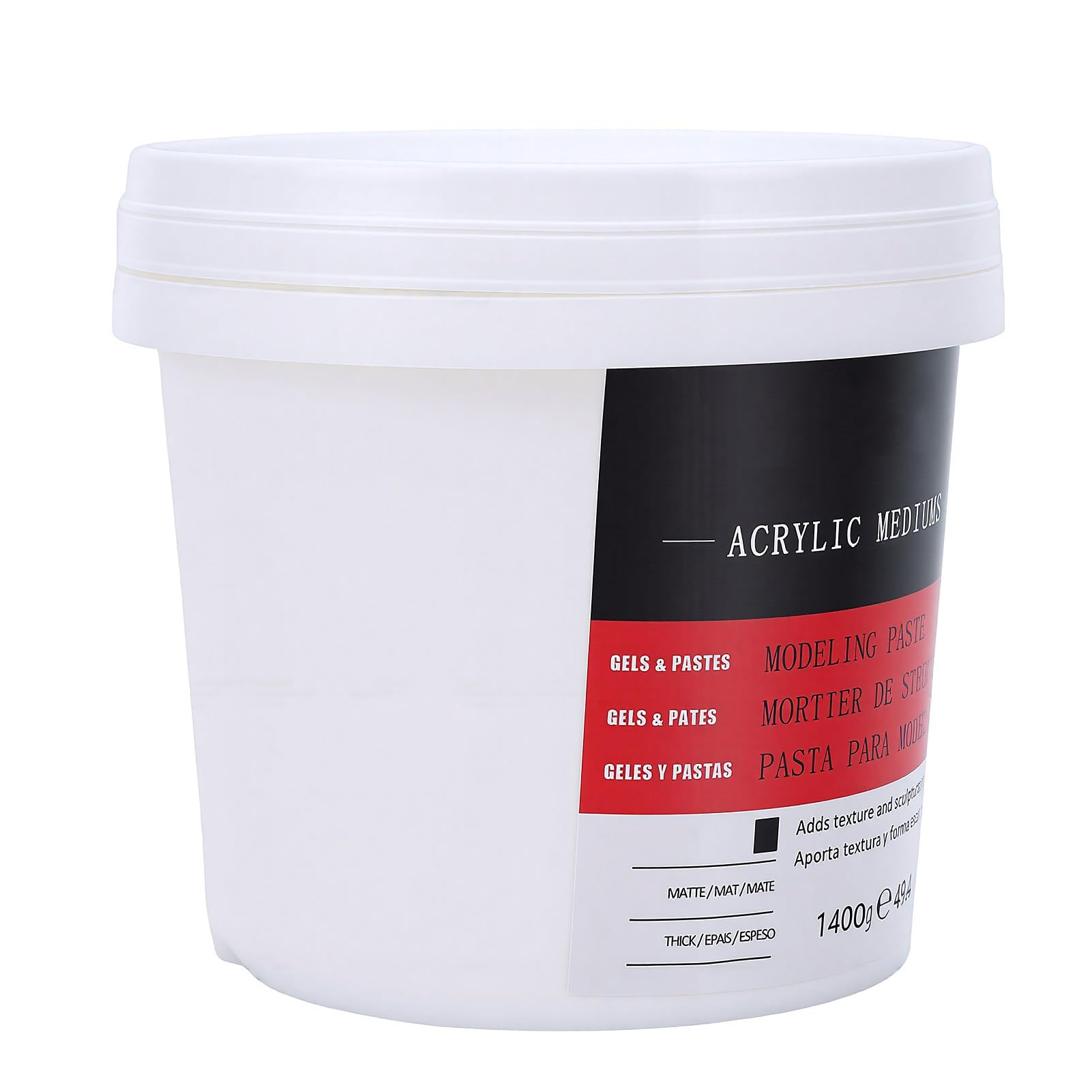 Sxhlseller Pasta Modellante Acrilica Pasta per Texture Ad Alta densità per Scolpire e Texturizzare 1400 G