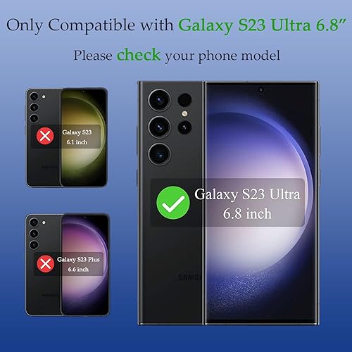 Miniatura 2 de YEUEZHY Protector de pantalla de privacidad para Samsung Galaxy S23 Ultra (no de vidrio), película protectora de TPU flexible negra, cobertura