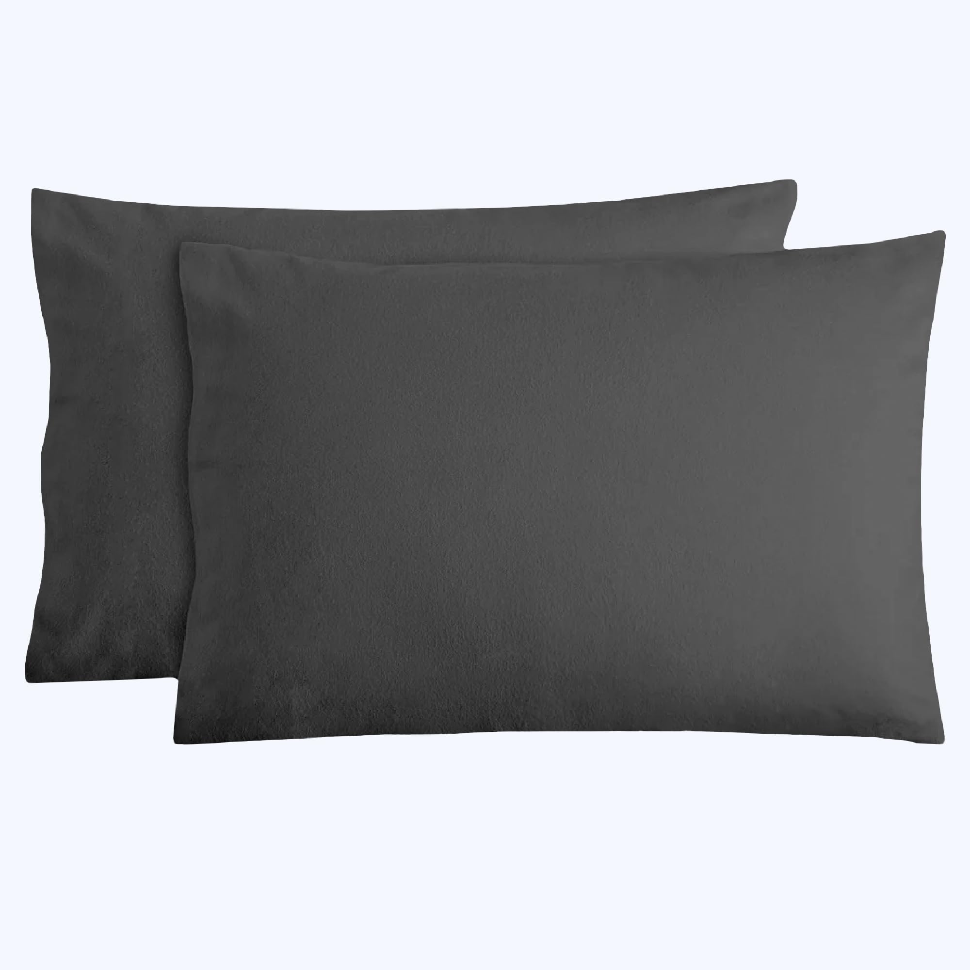 Cotton Comfort Bedding 100% Brushed Cotton Flannelette Pillowcase Pair – Soft Warm Winter Pillow Covers, Luxury Heavyweight Brushed Cotton Flannel Pillowcases for Cozy Comfort