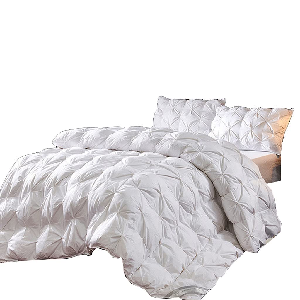 Piumino d'oca/anatra bianco in cotone Piumino d'oca in velluto Piumino Queen King Trapunte in piume invernali Mantieni caldo Copripiumino (Colore : D, Dimensioni : 220x240cm 4.5kg) (D 200x230cm 4.5kg)