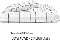 Vista 7 de Nanko Juego de funda de edredón tamaño King, 3 piezas, 104 x 90 pulgadas, geométrica, fresca, ligera, de microfibra, suave, funda de edredón de lujo