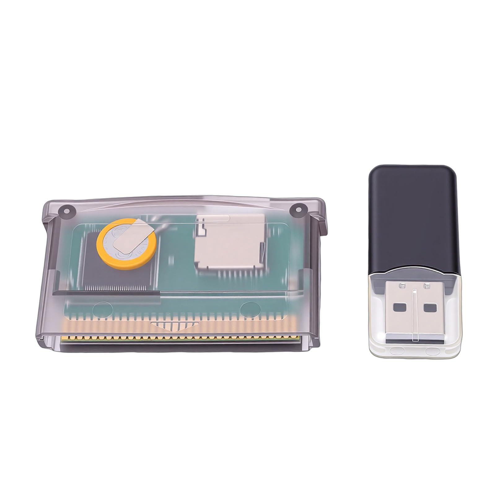 LICAEVEY Cartuccia Flash GBA, Scheda di Gioco per Gameboy Advance SP ecc., capacità Massima 2 GB, Formato FAT Richiesto, Compatibile Universale (viola trasparente)