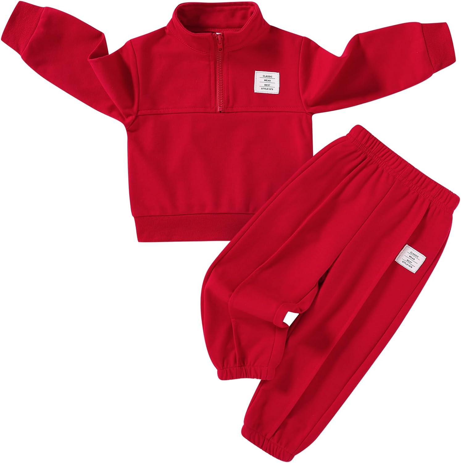 Happy Town Toddler Clothes Baby Boy Girl Outfits Zip Shirt and Long Pants Infant Fall Winter Sweatsuit