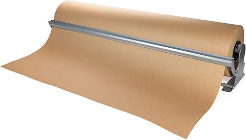IDL Packaging Dispensador y cortador de rollos de papel kraft de 36 pulgadas para rollos de hasta 36 pulgadas de ancho y 9 pulgadas de diámetro,