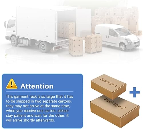 Miniatura 5 de VIPEK V22 - Perchero extra grande para ropa, portátil, con 6 barras para colgar y 8 estantes, 104.5 pulgadas de largo x 16.5 pulgadas de ancho x