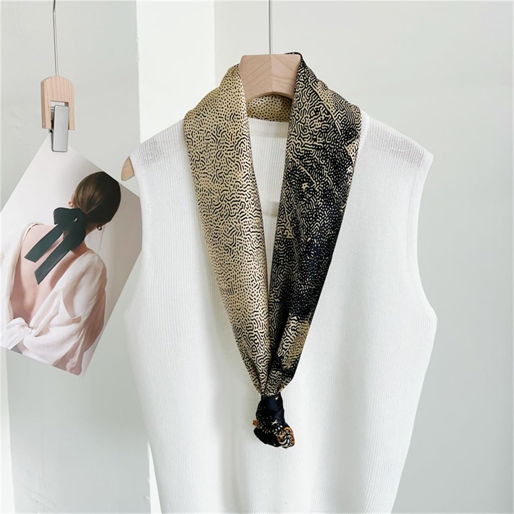 Foulard en Soie Décoratif Femme PianPian Foulard Feuille Rouge Multi Fonctionnel Protection Solaire Grand Châle
