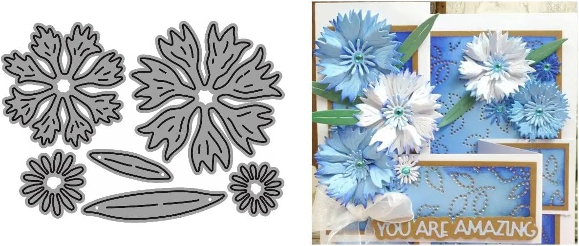 Dimensional Flowers DIY Scrapbook Metal Cutting Die Paper Cards Embossed Diecut Design Craft Greetings Making Mould Blade Punch Stencils Sentiments Decorative Template Machine Supplies
