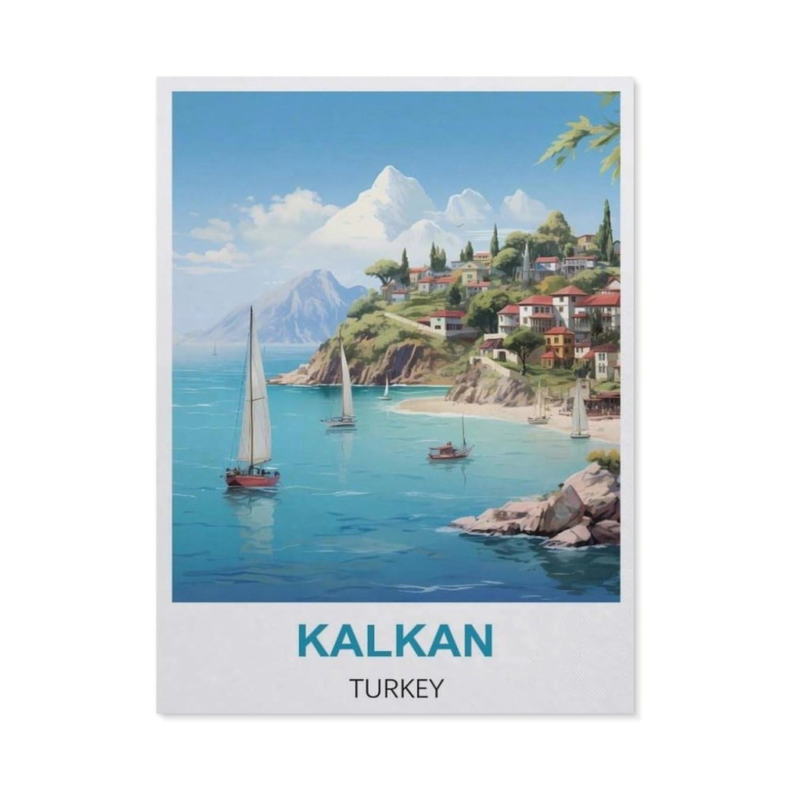 Kalkan Turkey，Tin Sign Vintage Retro Man Cave Bar Pub Shed Novelty Gift Aluminium Metal Tin Wall Décor Sign(15x30cm）6x12 inch-DX61