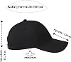 Perlotus Unisex Sports Cap Hat Micro Polyester Fabric 6 Piece Ventilated Adjustable Metal Buckle Four Seasons Lightweight Summer Hat Black