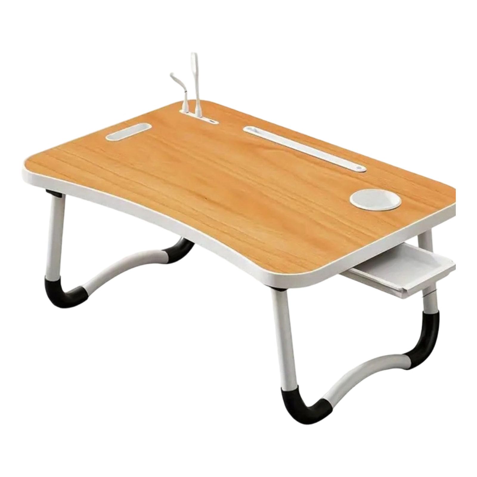Large Pliable Notebook Desk Measuring 23.6x16x11 in Accommodates 17 Inch Notebook with Space Transportable Plan Includes Handle for Easy Transporting Fold Table