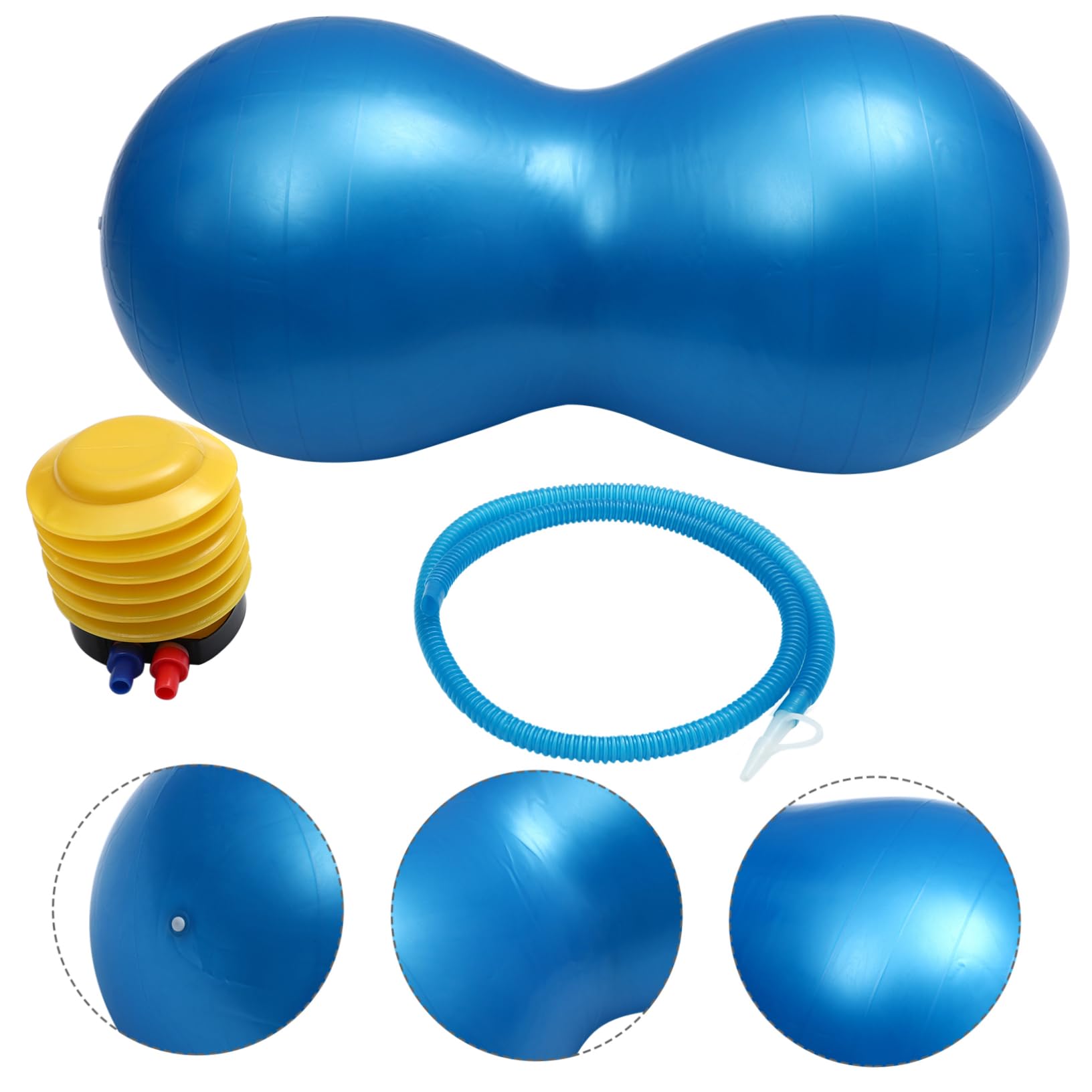 Abaodam Bola de Yoga Forma de Bola de Ejercicio Inflable Antiexplosión para Estiramientos y Tonificación Casa Gimnasio