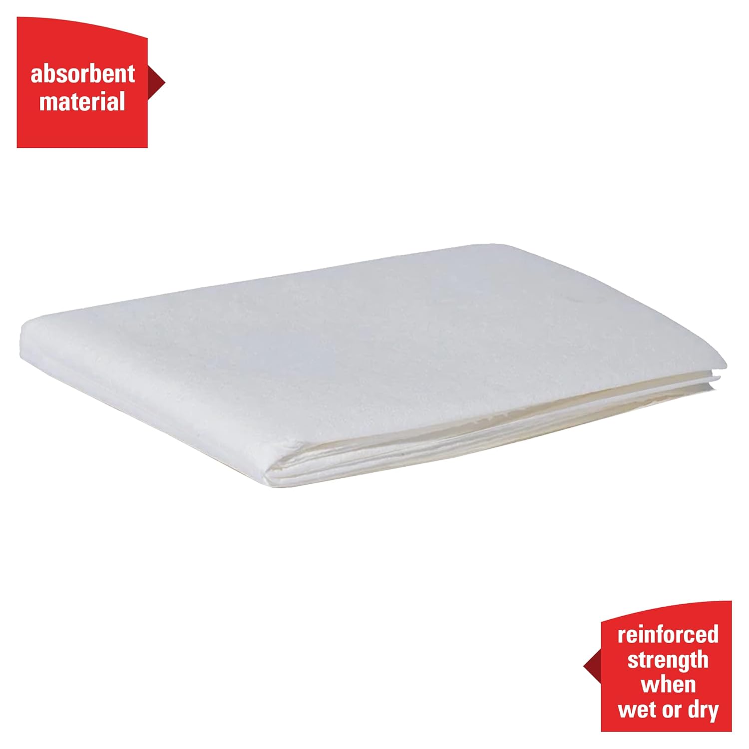 WypAll GeneralClean X60 Cloths Multi-Task Cleaning Wipes (35010), Strong and Absorbent Towels, White (3 Packs of 100 Sheets, 300 Sheet Total)