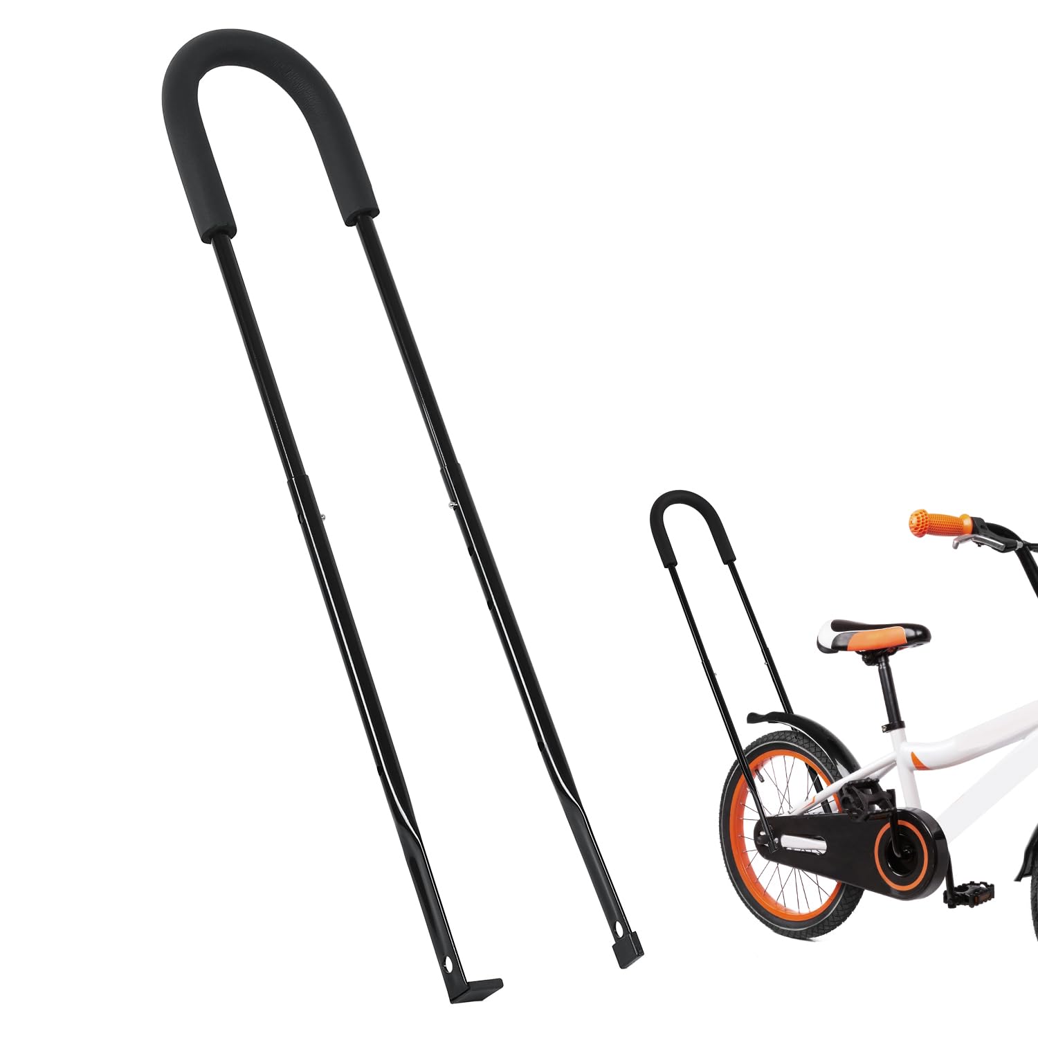 lasuroa Barra di Spinta per Allenamento per Bicicletta per Bambini, Barra di Spinta per Bicicletta Maniglia per Bicicletta Bambin Barra Spinta Bicicletta Bambini Altezza Regolabile