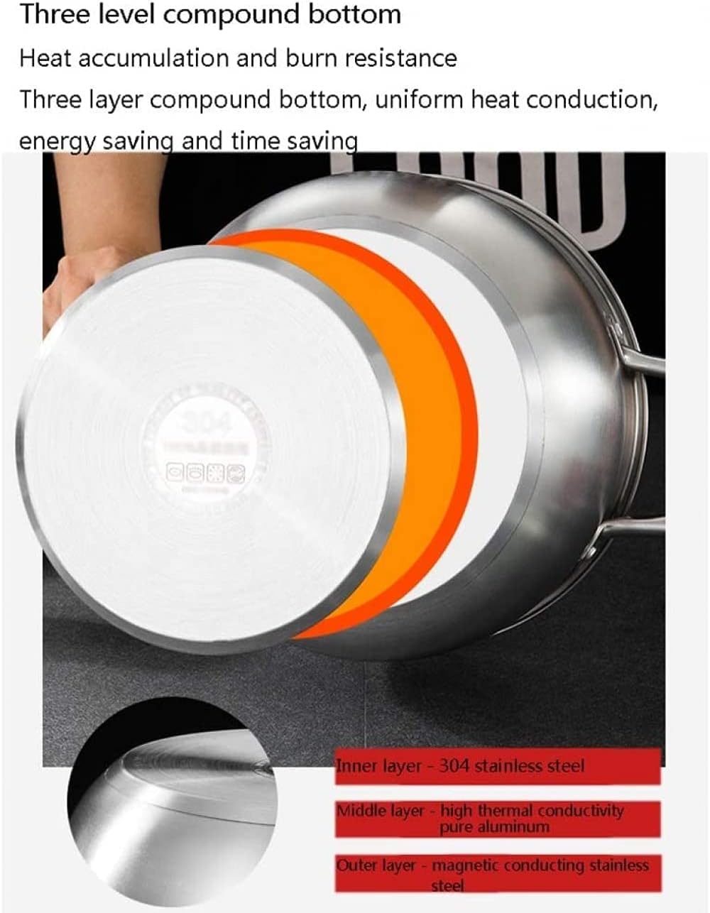 Kochtopf mit Glasdeckel, Schmortopf, Suppentopf aus Edelstahl, Suppentopf mit Deckel, Mini-Schmortopf, große Töpfe zum Kochen