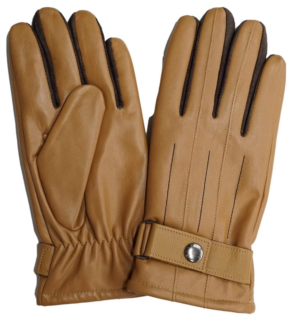 Amazon | [エルオム] ELLEHomme メンズ レザー グローブ マチ スエード