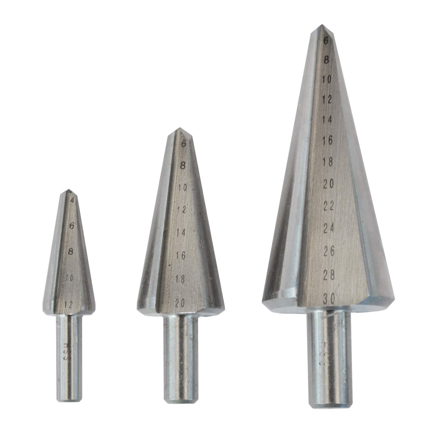 Faithfull TDSET3 HSS Taper Drill Set Set (3 Pieces) - Image 3