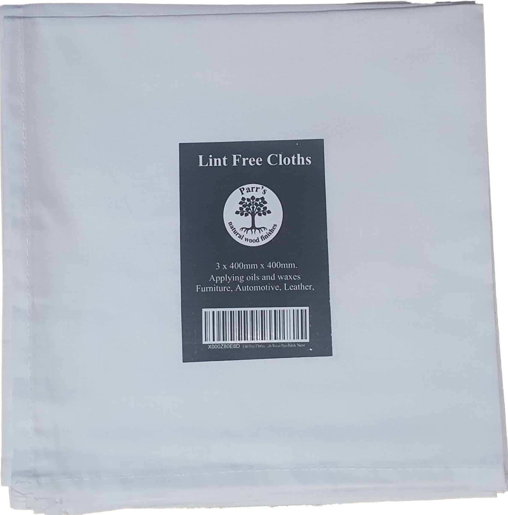 Lint Free Cloths- Pack of 3 x 400mm x 400mm- Apply Oils Waxes Dyes Polish