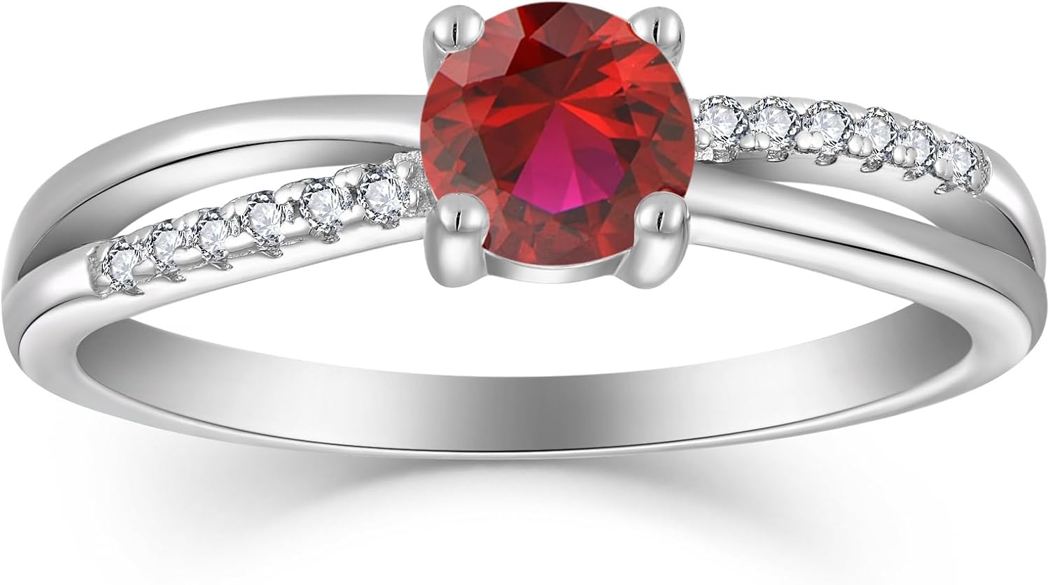 Infinity Promise Ring for Her 925 Sterling Silver Birthstone Engagement Ring Wedding Eternity Anniversary Statement Ring for Women