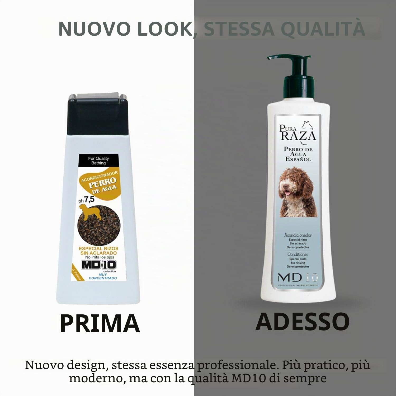 Balsamo per cani d'acqua spagnoli e portoghesi (pelo riccio) - Texturizzante e idratante per riccioli - Vegano e biodegradabile - Made in Spain - 300 ml - MD-10 COLLECTION