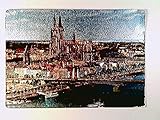  Köln am Rhein, Dom, Altstadt, Deutzer Brücke, Silber, metallic, AK, ungelaufen